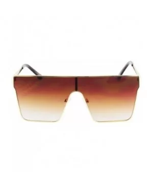 Vintage Oversized Sunglasses Gradient Protection - Brown - CE18X70DHG9 $10.42 Oversized