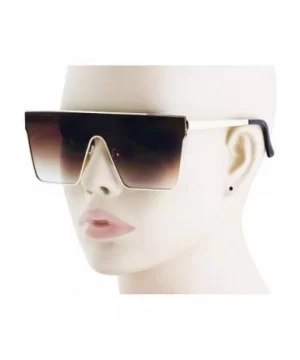 Vintage Oversized Sunglasses Gradient Protection - Brown - CE18X70DHG9 $10.42 Oversized