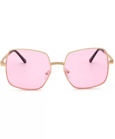 Polarized Sunglasses for Women Man Fashion Goggle Eyewear - Pink - CJ18UIC682E $11.05 Oversized