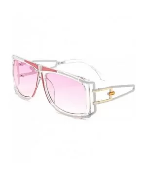 Vintage SQUARE Sunglasses Women Brand Designer Fashion Oversized Retro 997239Y - Pink - CF184YKLWEE $12.46 Square