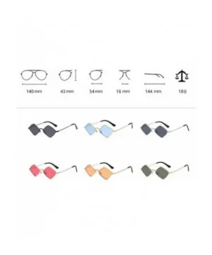 Hip-Hop Irregular Metal Small Frame Clear Color Lens Sunglasses - Champagne - C618UWH0WL0 $9.41 Oval