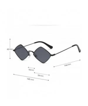 Hip-Hop Irregular Metal Small Frame Clear Color Lens Sunglasses - Champagne - C618UWH0WL0 $9.41 Oval