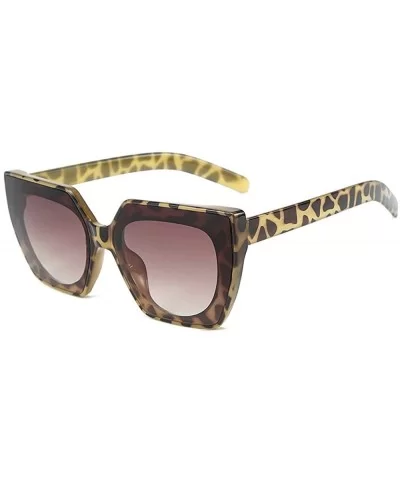 Rectangle Sunglasses Leopard Glasses Sunglasse - Leopard - CO18A5O4S0Y $9.57 Square