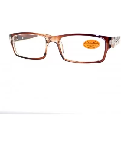 Pablo Zanetti Reading Glasses Aspheric Lens Rectangular 53-19-140 - Brown - CN11W66FL2F $5.79 Rectangular