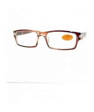 Pablo Zanetti Reading Glasses Aspheric Lens Rectangular 53-19-140 - Brown - CN11W66FL2F $5.79 Rectangular