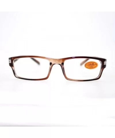 Pablo Zanetti Reading Glasses Aspheric Lens Rectangular 53-19-140 - Brown - CN11W66FL2F $5.79 Rectangular