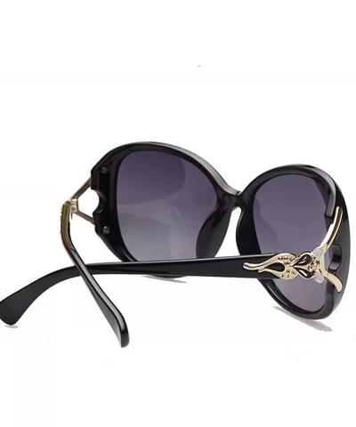 Fashion Polarized Sunglasses for Women 100% UV Protection Oversized Sun Glasses for Driving Shopping - Black - CS187RDYYDN $1...