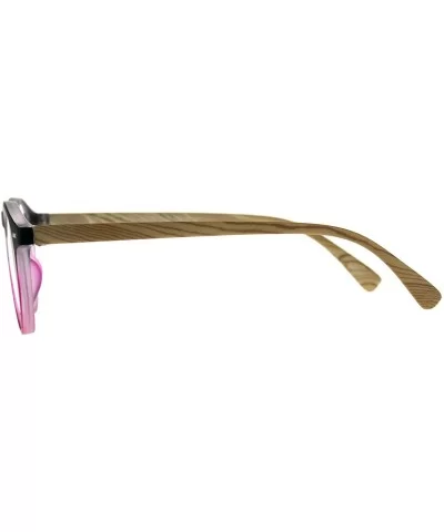 Unisex Round Keyhole Thin Plastic Horn Rim Reading Glasses - Pink - C318D9ZRO7S $8.44 Round