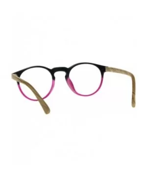 Unisex Round Keyhole Thin Plastic Horn Rim Reading Glasses - Pink - C318D9ZRO7S $8.44 Round