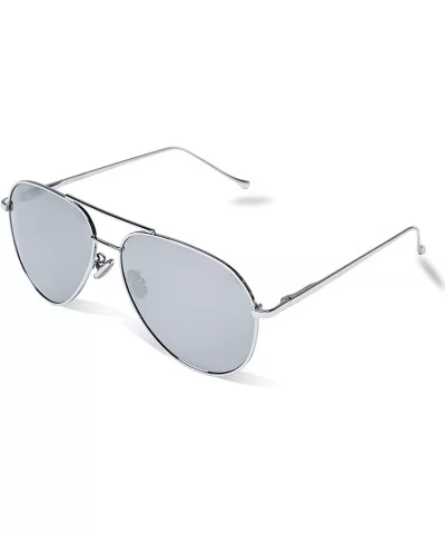 Polarized Mens Sunglasses Womens UV 400 Sunglasses For Man and Woman. - Aviator-silver Frame Silver Lens - CP18E6ZLDMN $9.57 ...