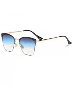 New fashion sunglasses female half frame sunglasses men mirror sunglasses women - G - C418S70C533 $41.95 Aviator