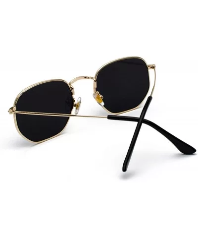 Vintage Sunglasses Men Square Metal Frame Pilot Mirror Classic Retro Sun Glasses Women Luxury Summer Eyewear - C9198AI3QK3 $1...