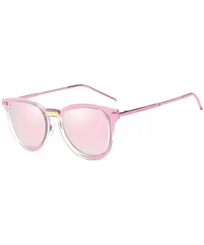 Women Coating UV400 Polarized Sunglasses Shades Female Glasse Eyewear - Pink - CG17AAAD89G $9.08 Rimless