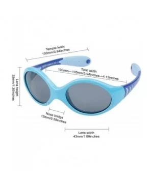 Children's sunglasses polarized sports glasses TPEE flexible frame - suitable for 0-12 month baby girl K012-blue - CU198OQHGC...