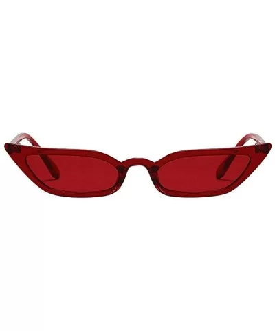 Gifiore Retro Vintage Cateye Sunglasses for Women Clout Goggles Plastic Frame Glasses - Red - C51965I69N0 $3.30 Oval