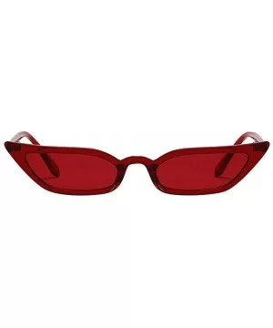 Gifiore Retro Vintage Cateye Sunglasses for Women Clout Goggles Plastic Frame Glasses - Red - C51965I69N0 $3.30 Oval