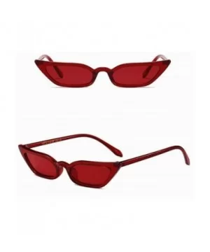 Gifiore Retro Vintage Cateye Sunglasses for Women Clout Goggles Plastic Frame Glasses - Red - C51965I69N0 $3.30 Oval