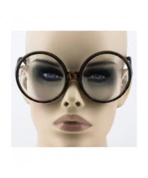 Super Large XXL Oversized Thick Frame Circle Round Clear Lens Glasses - Tortoise - CE187EN6NDI $5.63 Square