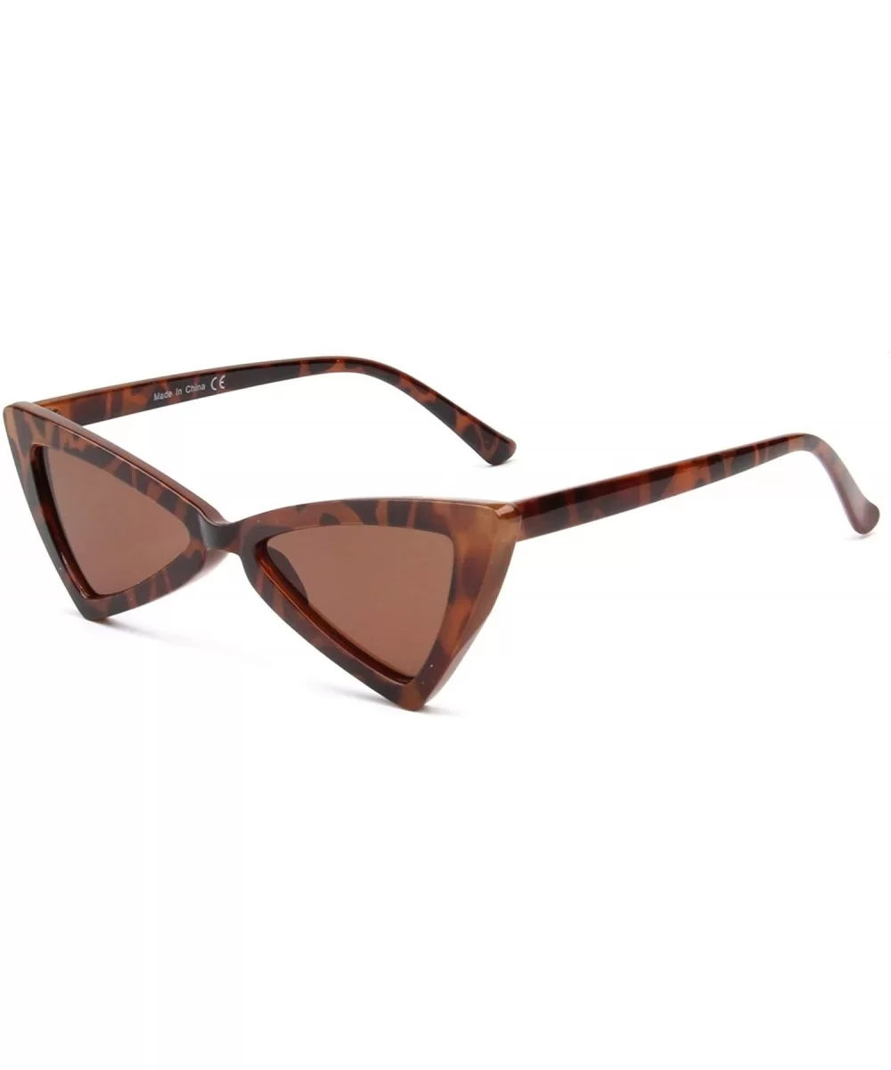 Featuring a sharp triangular design- our unique Hailey Cat Eye Sunglasses - Tortoise - CH18WU98420 $16.33 Goggle