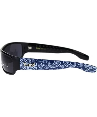 Mad Dog Hardcore Gangster Cholo Narrow Rectangular Sunglasses - Blue Bandana - CB18OLI5N76 $6.28 Square