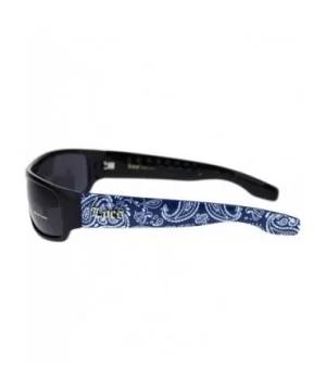 Mad Dog Hardcore Gangster Cholo Narrow Rectangular Sunglasses - Blue Bandana - CB18OLI5N76 $6.28 Square