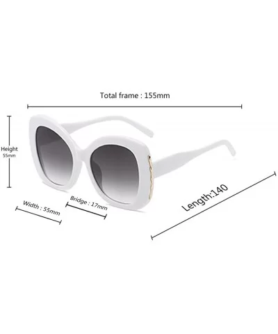 fashion Shade Sunglasses Retro glasses Men and women Sunglasses - White Gray - CI18LL09IW6 $5.62 Oval