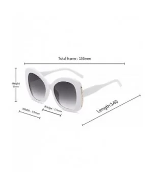 fashion Shade Sunglasses Retro glasses Men and women Sunglasses - White Gray - CI18LL09IW6 $5.62 Oval