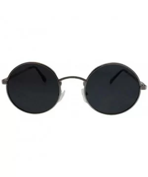 Kaia - Metal Round Fashion Sunglasses with Microfiber Pouch - Silver / Smoke - C218IRWN0U6 $8.60 Round