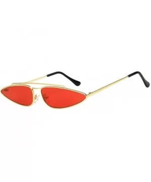 Vintage Sunglasses for women Resin UV400 Sun glasses - Gold Frame Red Lens - CN18SARH2AR $9.66 Sport