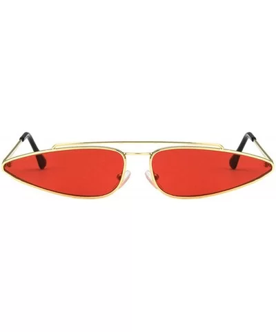 Vintage Sunglasses for women Resin UV400 Sun glasses - Gold Frame Red Lens - CN18SARH2AR $9.66 Sport