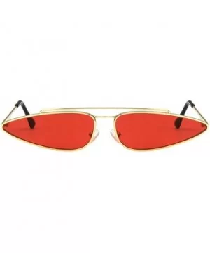 Vintage Sunglasses for women Resin UV400 Sun glasses - Gold Frame Red Lens - CN18SARH2AR $9.66 Sport