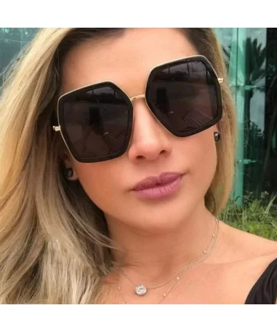 Oversized Square Sunglasses Women Luxury Vintage Sunglass Fashion Big Frame Sun Glasses UV400 - Purple - CM197A38GKU $11.30 G...