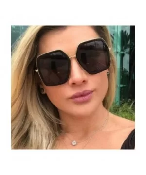 Oversized Square Sunglasses Women Luxury Vintage Sunglass Fashion Big Frame Sun Glasses UV400 - Purple - CM197A38GKU $11.30 G...