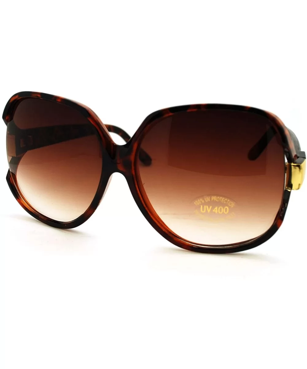 Super Oversized Sunglasses Womens Classic Round Celebrity Privacy Shades UV 400 - Tortoise - CN18882M466 $5.24 Oversized