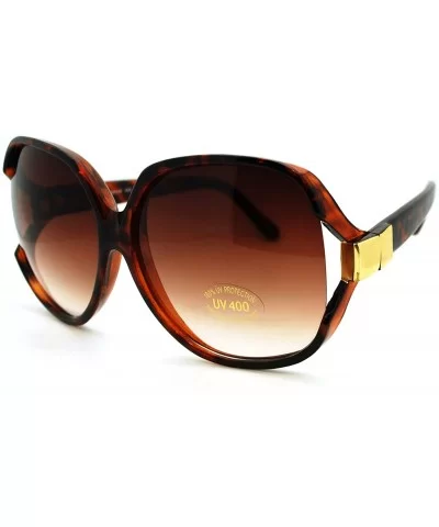 Super Oversized Sunglasses Womens Classic Round Celebrity Privacy Shades UV 400 - Tortoise - CN18882M466 $5.24 Oversized