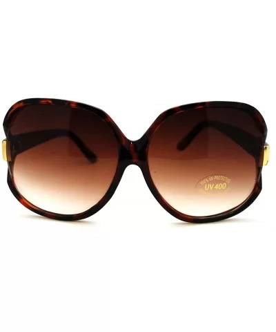 Super Oversized Sunglasses Womens Classic Round Celebrity Privacy Shades UV 400 - Tortoise - CN18882M466 $5.24 Oversized