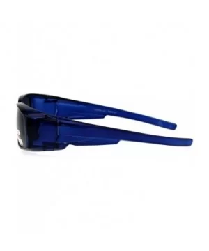 Polarized 53mm Translucent Plastic Narrow Rectangular Fit Over Sunglasses - Blue - C418GU6YS8H $7.99 Square