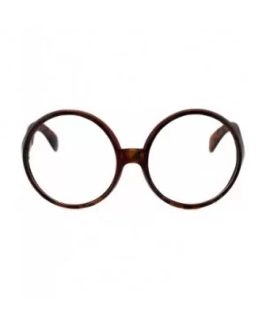 Super Large XXL Oversized Thick Frame Circle Round Clear Lens Glasses - Tortoise - CE187EN6NDI $5.63 Square