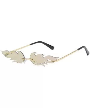 Fashion Men Women Irregular Shape Sunglasses Glasses Vintage Retro Style - C - CY193XH6ZHO $8.07 Semi-rimless