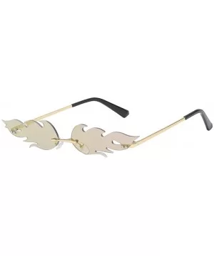 Fashion Men Women Irregular Shape Sunglasses Glasses Vintage Retro Style - C - CY193XH6ZHO $8.07 Semi-rimless