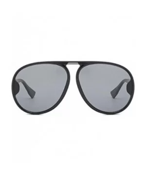 Unisex Oversized Oval Plastic Lenses Fashion Sunglasses UV400 - Black Gray - CD18NN9GGQI $6.38 Oversized