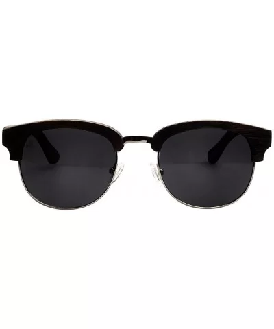 Black Bamboo Sunglasses with Pouch and Case SP001 - CJ18D0DAMYH $25.49 Sport