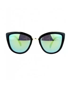 Womens Sunglasses Stylish Retro Fashion Butterfly Frame Color Mirror Lens - Black Silver (Yellow Mirror) - CX189273IAC $7.11 ...