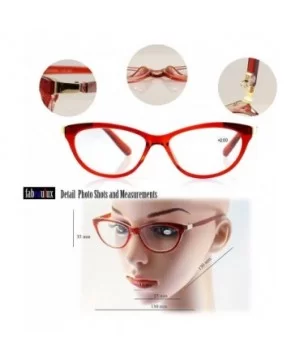 Fancy Lady's Cat Eye Clear Reading Glasses Metal Temple A087 - Black - CB1803MTSHQ $9.05 Cat Eye