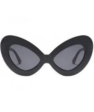 Women Vintage Big Oval Shape Frame Sunglasses Fashion Bat Eyes Eyewear Ladies - A - CE18TKUQHL0 $4.72 Oval