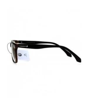 Square Horn Rimmed Clear Lens Glasses Unisex Fashion Eyeglasses - Tortoise/Matte Brown - CG189U4L5IR $8.30 Square