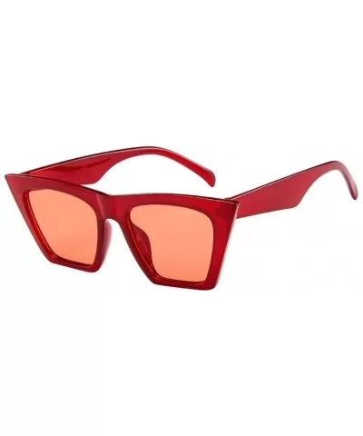 Cateye Sunglasses for Wome Vintage Square Cat Eye Sunglasses Women Fashion Small Cateye Sunglasses - Red - CQ194GYMTDG $5.93 ...