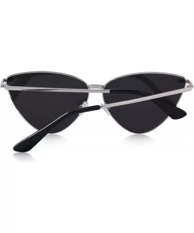 Women Retro Vintage Cat Eye Sunglasses for Women UV400 Protection S6083 - Silver - CR18D5Z2TGA $10.85 Cat Eye