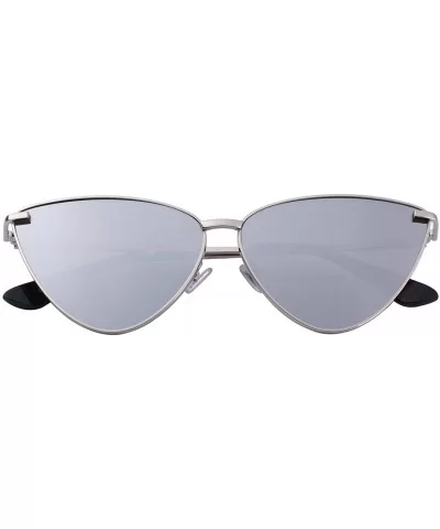 Women Retro Vintage Cat Eye Sunglasses for Women UV400 Protection S6083 - Silver - CR18D5Z2TGA $10.85 Cat Eye