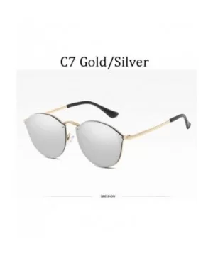 Luxury Brand Women Round Sunglasses Male Female Metal Frame G15 Lens 58051 C1 - 58051 C7 - C718YZUND4U $7.05 Aviator